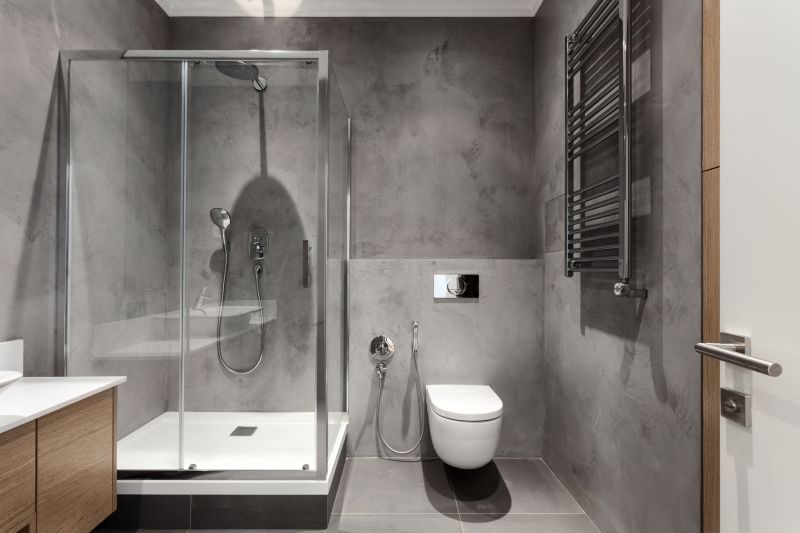 Contemporary Shower with Clear Glass