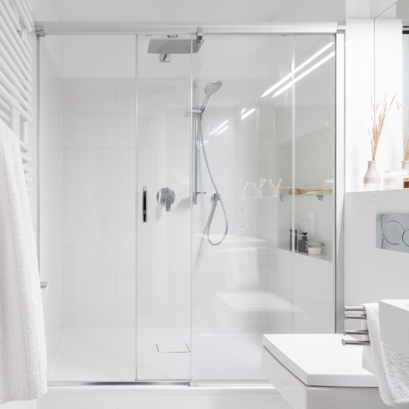 Stylish Shower with Frameless Door